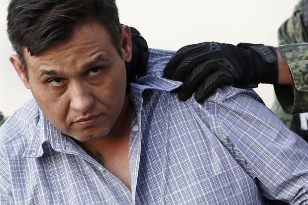 Omar Treviño Morales, el 'Z-42', escoltado por soldados tras su captura el pasado 4 de marzo. Foto Reuters