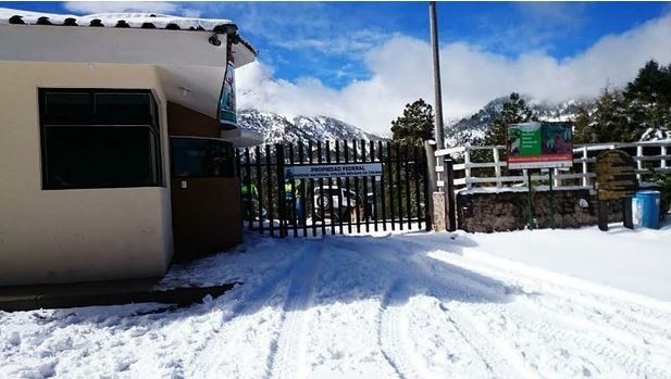 En la imagen, la entrada al Parque Nevado de Colima. Foto tomada de la cuenta facebook.com/proteccionciviljalisco