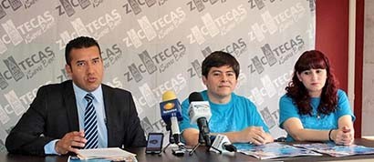 Los organizadores ofrecieron una conferencia de prensa, en conjunto con la Secturz ■ foto: LA JORNADA ZACATECAS