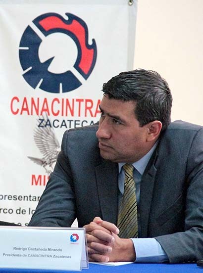 Rodrigo Castañeda Miranda, presidente estatal de la Canacintra ■ FOTO: ERNESTO MORENO