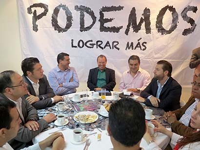 Pedro de León Mojarro convivió con líderes del sector empresarial ■ foto: La Jornada Zacatecas