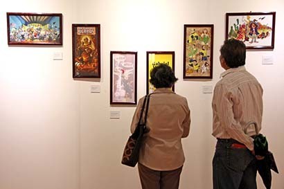 Aspecto de la exhibición, en la que participan dibujantes de Chile, Francia, Colombia y México ■ FOTOS: ANDRÉS SÁNCHEZ