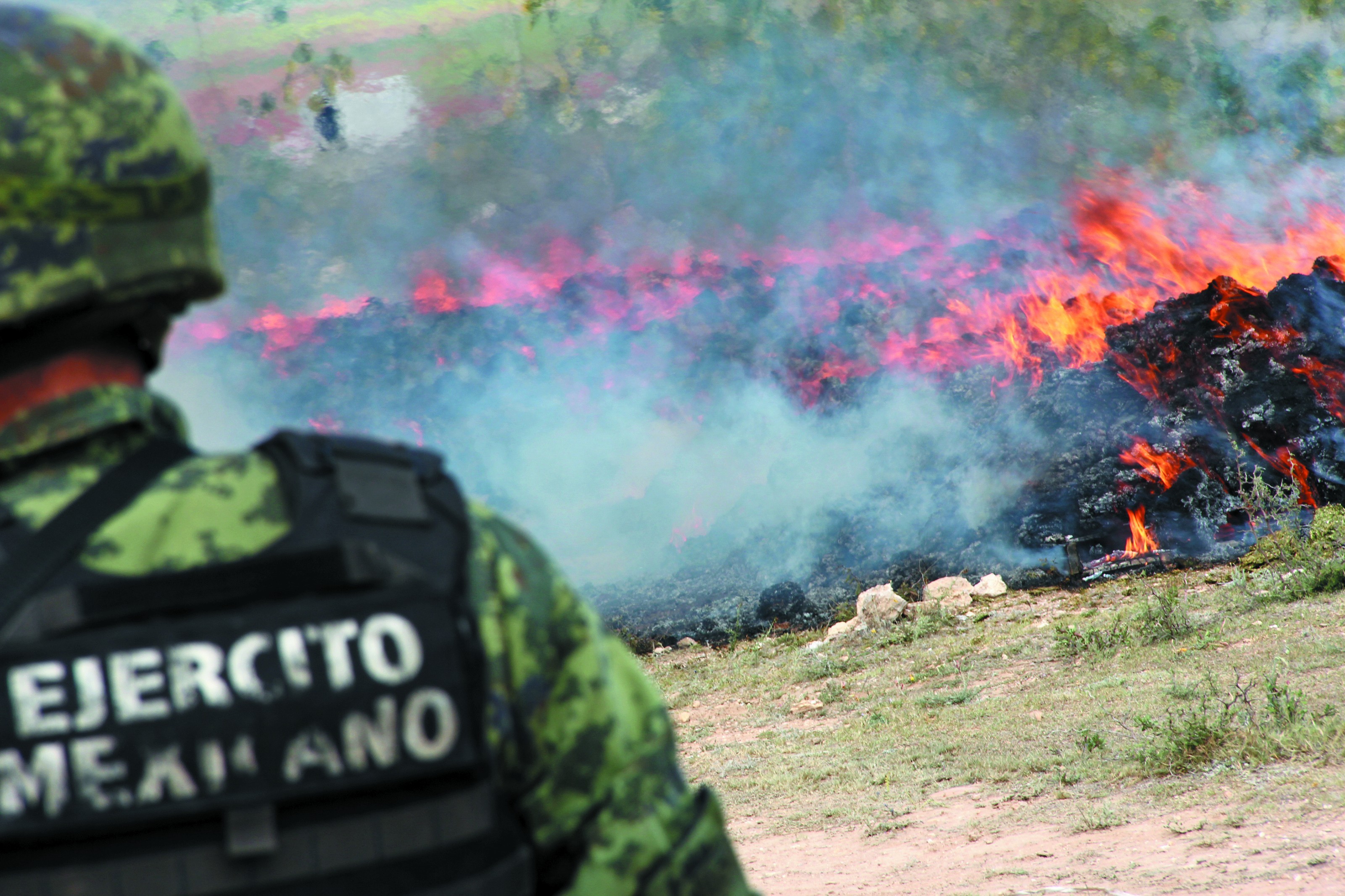 Incineración de droga por parte de autoridades. Foto: ANDRÉS SÁNCHEZ / Archivo