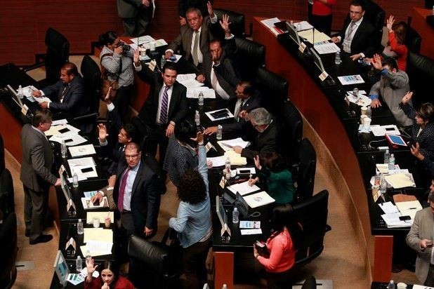 Sesión ordinaria del Senado, en imagen de ayer. Foto: La Jornada