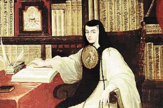 Sor Juana Inés de la Cruz en un retrato del pintor Miguel Cabrera