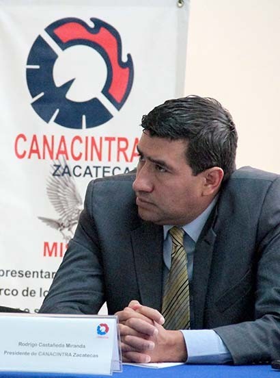 Rodrigo Castañeda Miranda, presidente estatal de la Canacintra ■ foto: ernesto moreno