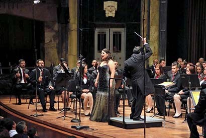 Aspecto del concierto de la Banda Sinfónica del Estado de Zacatecas el pasado sábado, desarrollado en el Palacio de Bellas Artes ■ foto: La Jornada Zacatecas