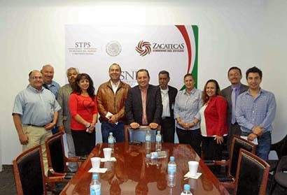 Gerardo Luna Tumoine, titular del SNE Zacatecas, se reunió con autoridades universitarias ■ FOTO: LA JORNADA ZACATECAS