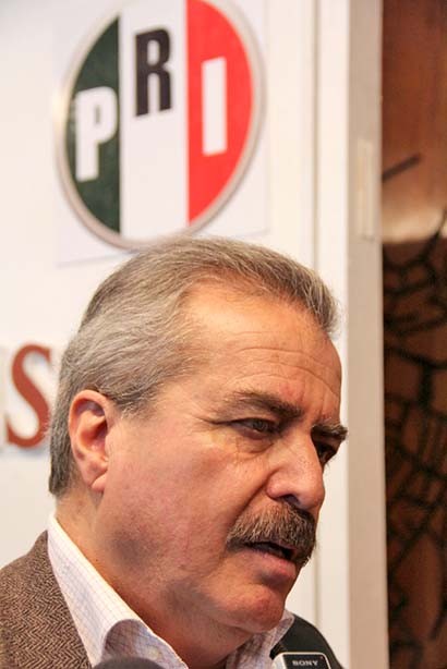 José Marco Antonio Olvera Acevedo, presidente del Comité Directivo Estatal de PRI ■ FOTO: MIGUEL ÁNGEL NÚÑEZ