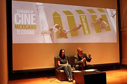 La sede principal de las actividades será la Cineteca Zacatecas. En la imagen, anuncio del programa por parte de las autoridades de cultura ■ FOTO: ANDRÉS SÁNCHEZ