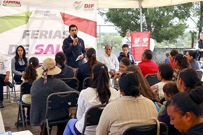 Aspecto de la Feria de la Salud realizada en la comunidad Miguel Hidalgo ■ FOTO: LA JORNADA ZACATECAS