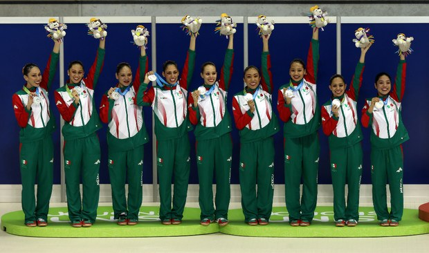 La delegación mexicana obtuvo plata en la modalidad de Equipo Rutina Libre en los Panamericanos 2015. Foto Notimex