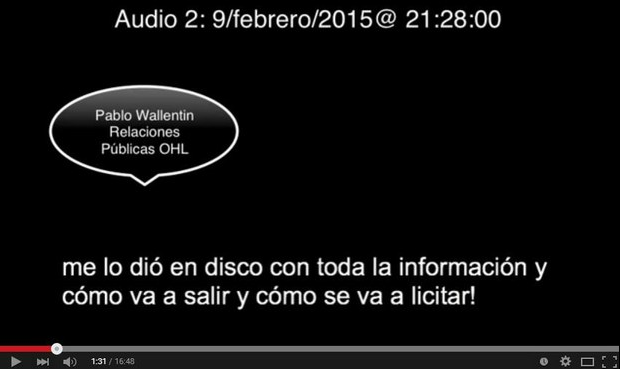 Fragmento de la conversación entre un ejecutivo de OHL y José Andrés de Oteyza luego de presuntamente recibir información privilegiada de SCT. Foto: imagen tomada del audio en youtube