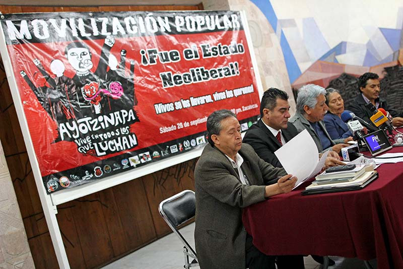 Integrantes de organizaciones sociales realizaron una conferencia de prensa ■ foto: andrés sánchez