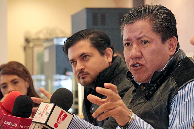 El senador Davis Monreal ofreció rueda de prensa este lunes ■ FOTO: ERNESTO MORENO