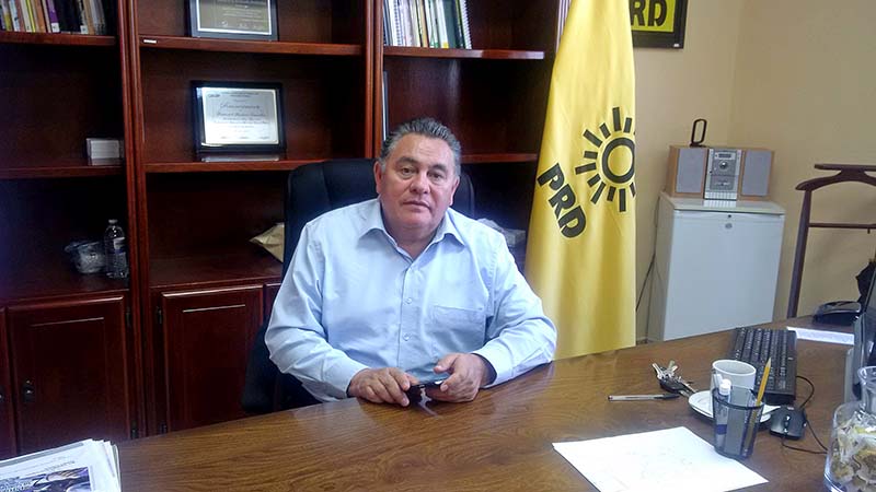 Arturo Ortiz Méndez, dirigente estatal perredista, insiste en una coalición en Zacatecas ■ foto: alma tapia