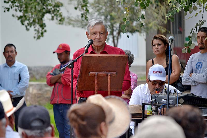 López Obrador visitó los municipios de Noria de Ángeles, Villa Hidalgo y Pinos ■ FOTOS: LA JORNADA ZACATECAS