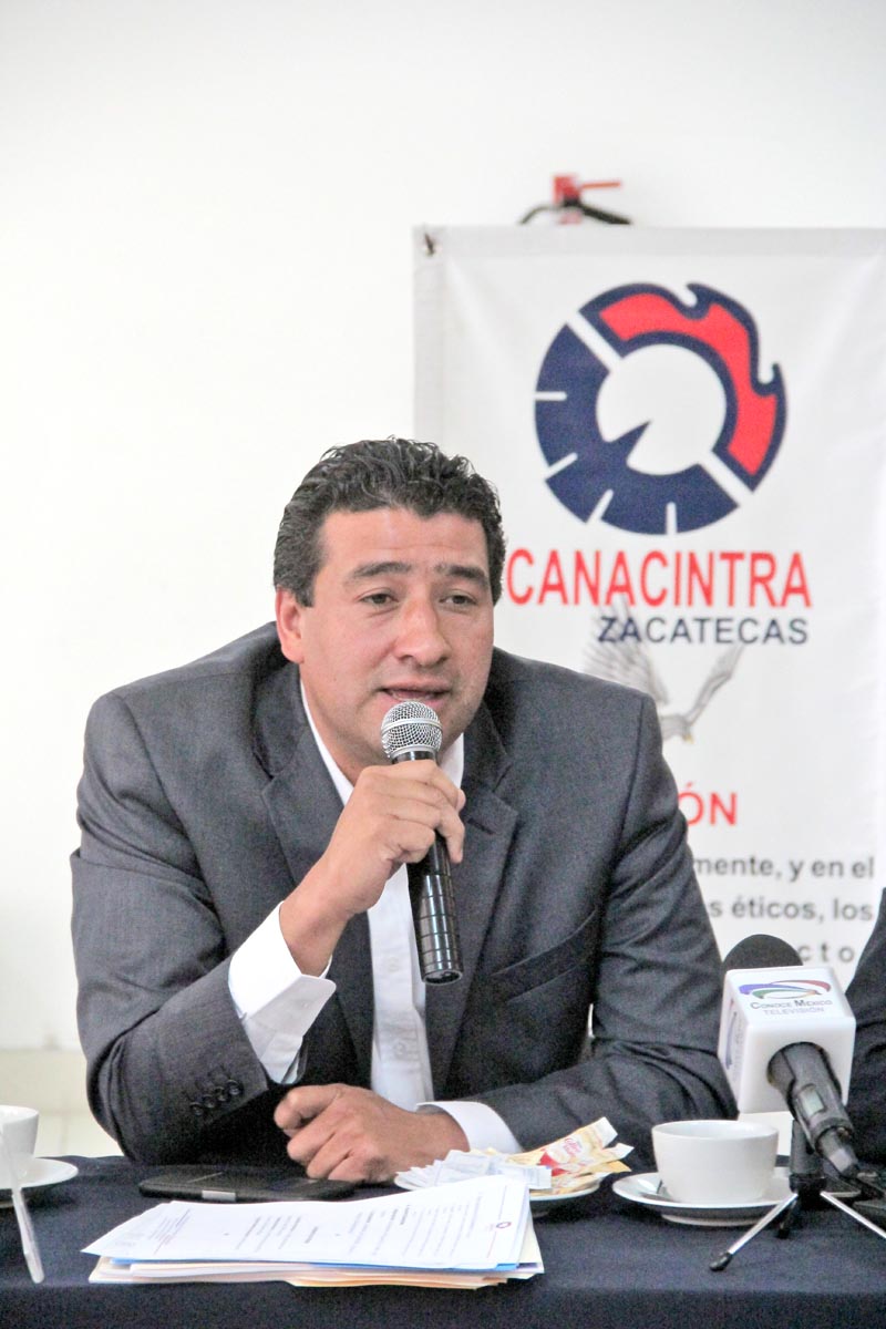 Rodrigo Castañeda Miranda, presidente de la Canacintra en Zacatecas ■ foto: ernesto moreno