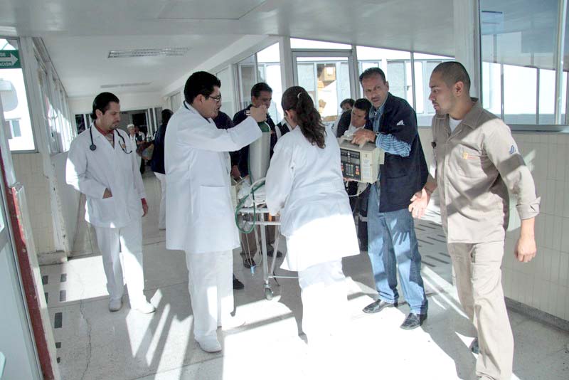 Aspecto del área de urgencias en un hospital de la capital ■ foto: la jornada zacatecas