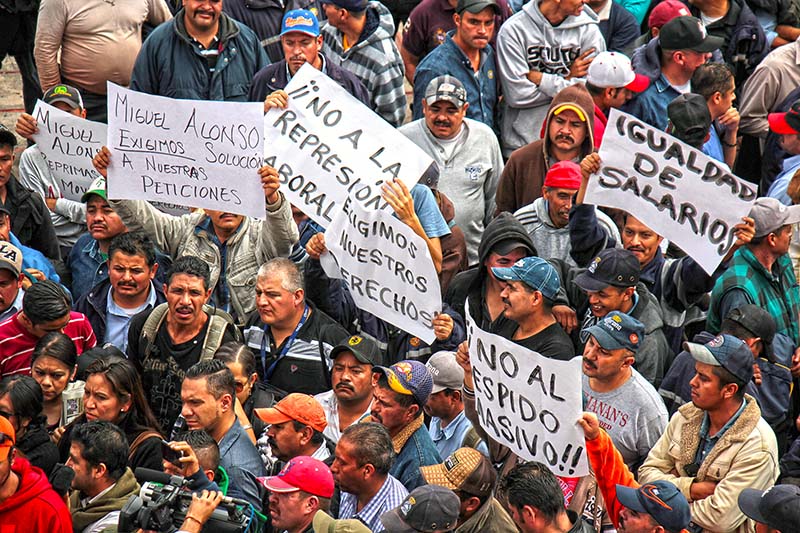 Los empleados denunciaron hostigamiento ■ fotos: ernesto moreno