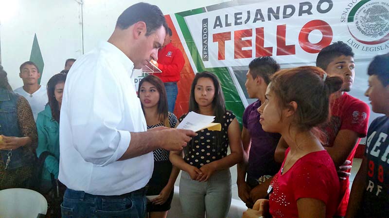 Aspecto de la visita del senador al municipio ■ FOTO: LA JORNADA ZACATECAS