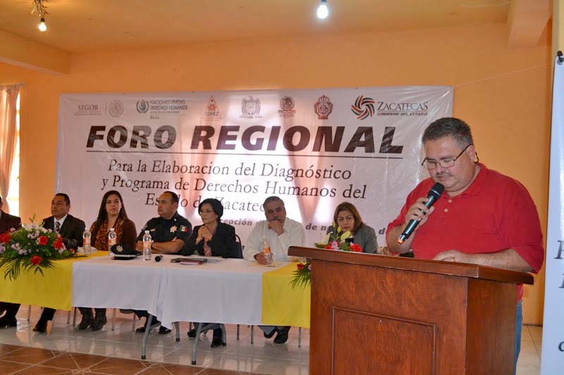 El alcalde Ramón Montejano Zepeda inauguró el foro realizado en Concepción del Oro ■ foto: la jornada zacatecas
