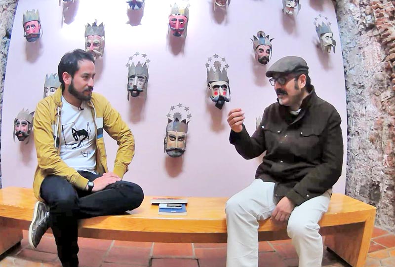 El docente y escritor Gonzalo Lizardo participó en el programa Acentos, de La Jornada Zacatecas TV ■ foto: MIGUEL ANGEL NUÑEZ