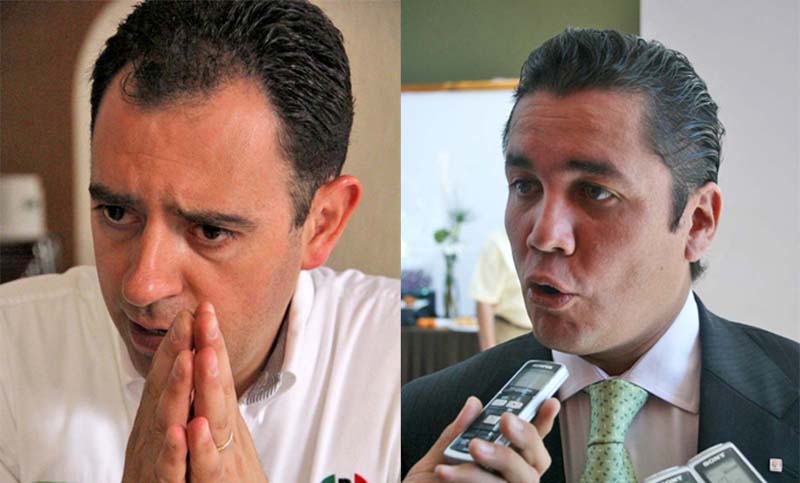 Los senadores Alejandro Tello y Carlos Puente ■ FOTOS: ANDRÉS SÁNCHEZ