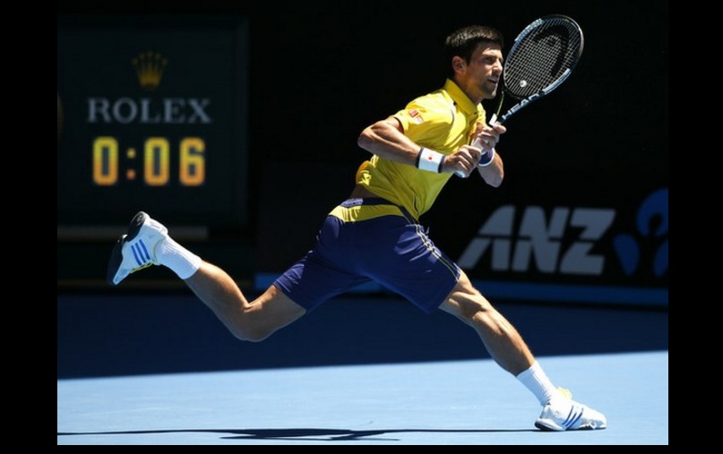 El serbio Novak Djokovic, durante su participación en el Abierto de Australia. Foto Ap
