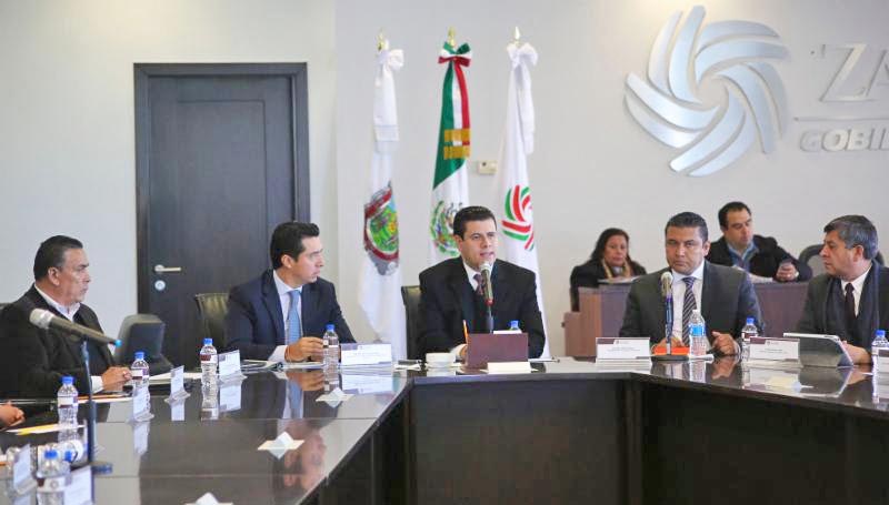 Encabeza gobernador reunión de trabajo del convenio Por un Zacatecas sin Pobreza ■ FOTO: LA JORNADA ZACATECAS