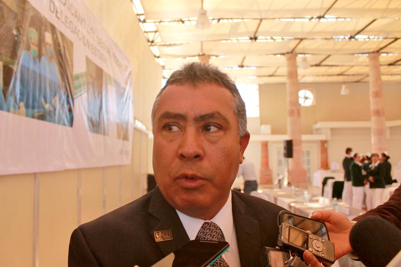 Salvador Castillo Martínez, secretario general de la Sección XXIX Zacatecas del Sindicato Nacional de Trabajadores del Seguro Social ■ FOTO: rafael de santiago