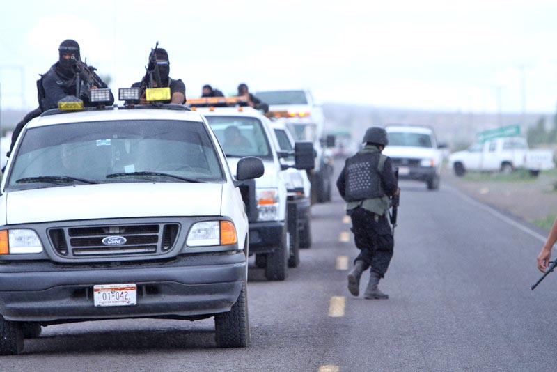 Imagen de archivo de un operativo ordenado luego de un enfrentamiento entre grupos delictivos en Zacatecas ■ FOTO: LA JORNADA ZACATECAS