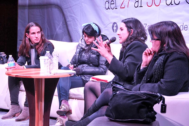 Maritza Buendía, Brenda Lozano y Lorea Canales ■ FOTO: LA JORNADA ZACATECAS