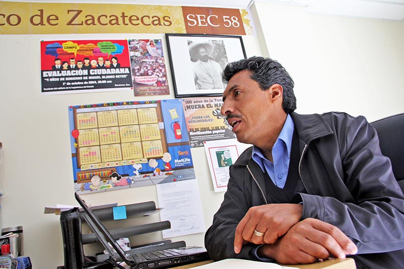 Marcelino Rodarte Hernández, coordinador de la disidencia magisterial en la sección 58 del Sindicato Nacional de Trabajadores de la Educación ■ foto: andrés sánchez