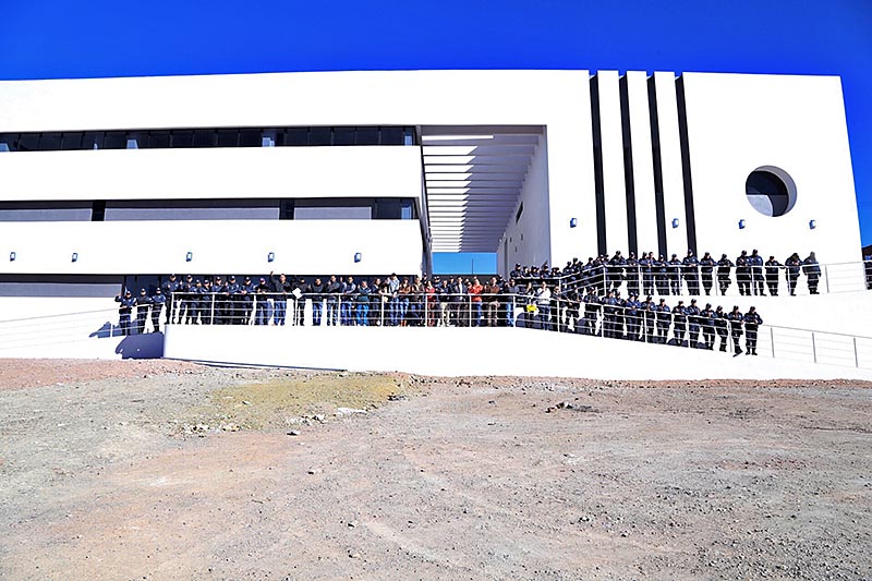Aspecto de las nuevas instalaciones de la Policía Preventiva de la capital ■ foto: LA JORNADA ZACATECAS