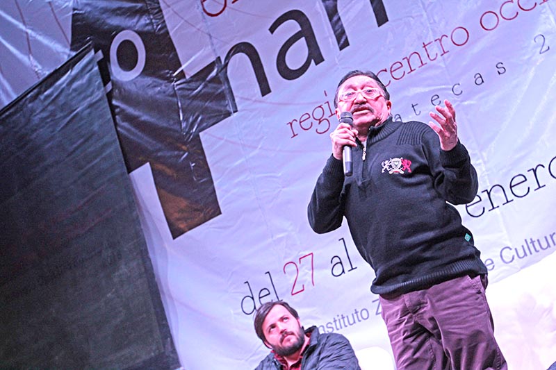La ponencia del escritor y periodista Sergio González Martínez, clausuró el cuarto Encuentro de Narrativa Región Centro Occidente ■ FOTO: ERNESTO MORENO