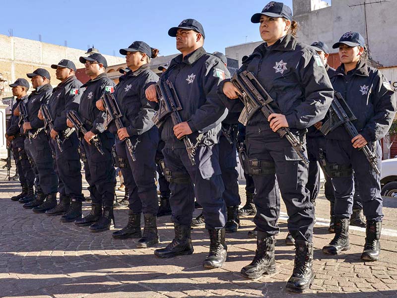 Agentes de seguridad del municipio ■ FOTOS: LA JORNADA ZACATECAS