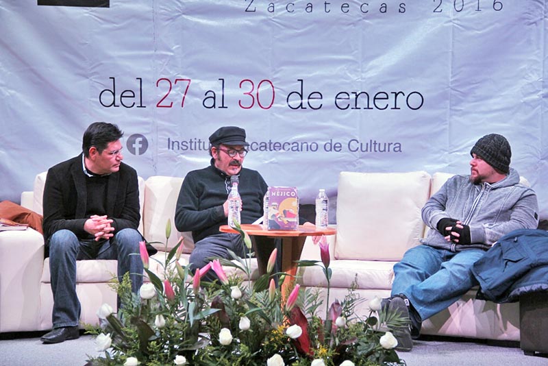 El trabajo de Antonio Ortuño se dio a conocer en Zacatecas en el marco del cuarto Encuentro de Narrativa Zacatecas 2016 ■ FOTOS: LA JORNADA ZACATECAS