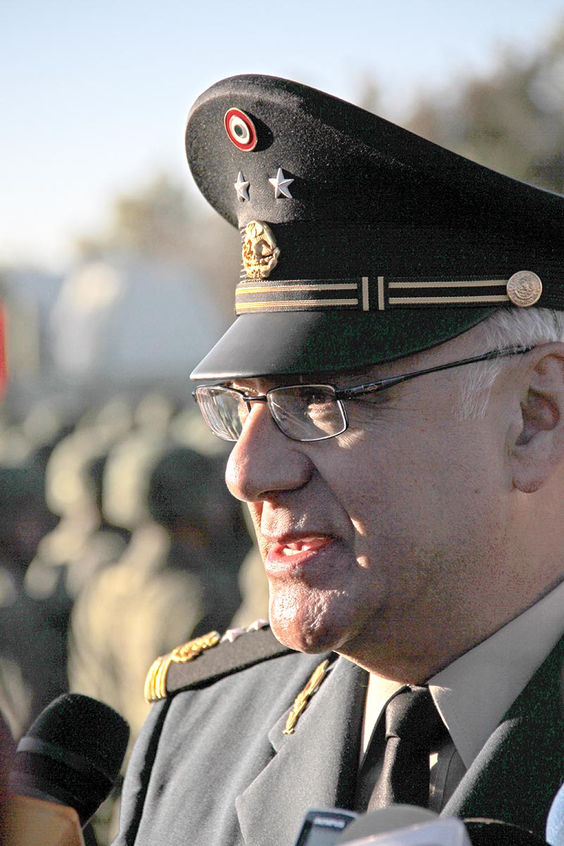 Sergio Alberto Martínez Castuera, comandante de la 11 Zona Militar ■ FOTO: ANDRÉS SÁNCHEZ