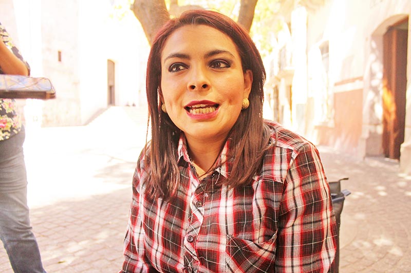 Priscila Benítez, aspirante a la candidatura a la alcaldía de Guadalupe por Movimiento Regeneración Nacional ■ foto: rafael de santiago