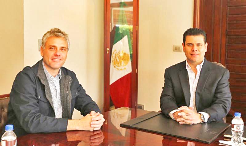 El nuevo delegado del IMSS en Zacatecas, Sergio Manuel Zertuche Romero, se reunió este sábado con el gobernador Miguel Alonso Reyes ■ foto: la jornada zacatecas