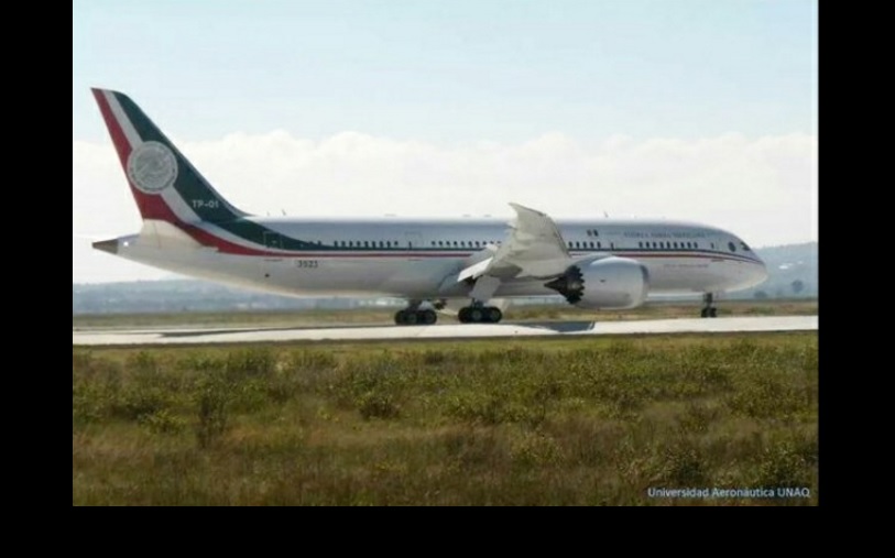 Nuevo avión presidencial Boeing 787-8. Foto Universidad Aeronáutica UNAQ