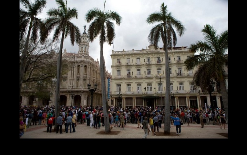 Centro de La Habana, este lunes. Foto Ap