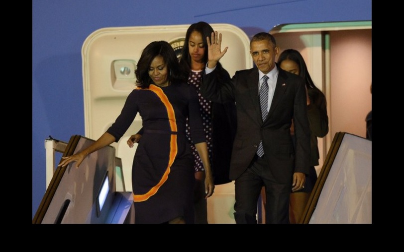 Arribo del presidente de Estados Unidos al aeropuerto de Buenos Aires. Foto Afp