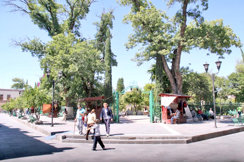 Jardín principal de la ciudad de Jerez ■ FOTO: LA JORNADA ZACATECAS