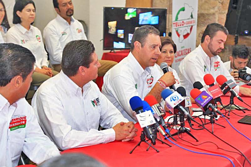 Candidatos del tricolor hicieron un balance de las 3 semanas que han hecho proselitismo en la entidad ■ FOTO: LA JORNADA ZACATECAS