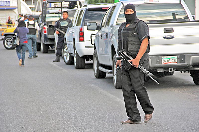Imagen de archivo de movilización de fuerzas estatales, después de un tiroteo en la zona conurbada Zacatecas-Guadalupe ■ foto: la jornada zacatecas