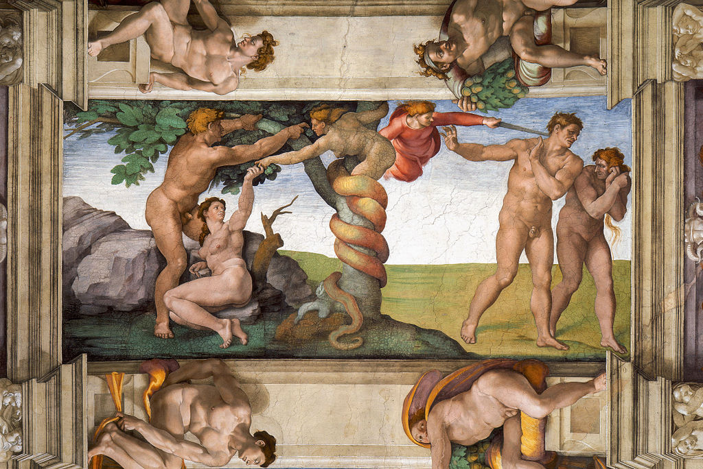 /// Miguel Angel. Expulsión del paraíso. Fresco. 1509. Capilla Sixtina. Vaticano.