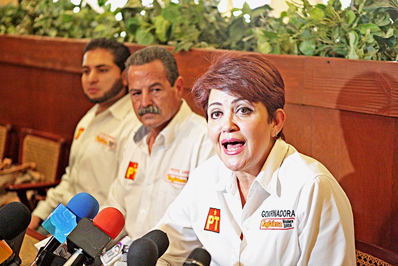 Magdalena Núñez Monreal, candidata por el PT a la gubernatura ■ foto: ernesto moreno