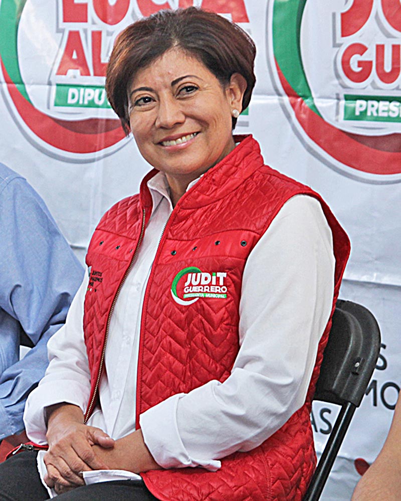 Judit Guerrero, abanderada de la alianza PRI-Verde-Panal ■ foto: la jornada zacatecas